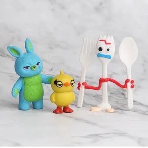 Disney 7PCS Toy Story 4 Action Figures Toys Woody Jessie Buzz Lightyear Forky Pig Bear Figura Model Doll Figurine Kids Boy Gifts - kadopascher