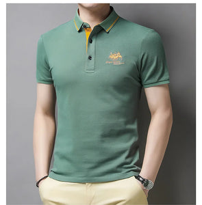 Polo brodé luxe été 2024 / New Summer Korean  Embroidered Polo Shirt Men's Luxury