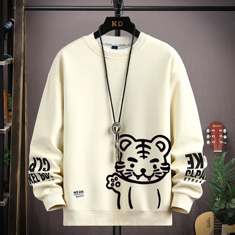 Sudadera Harajuku con tigre japonés para hombre