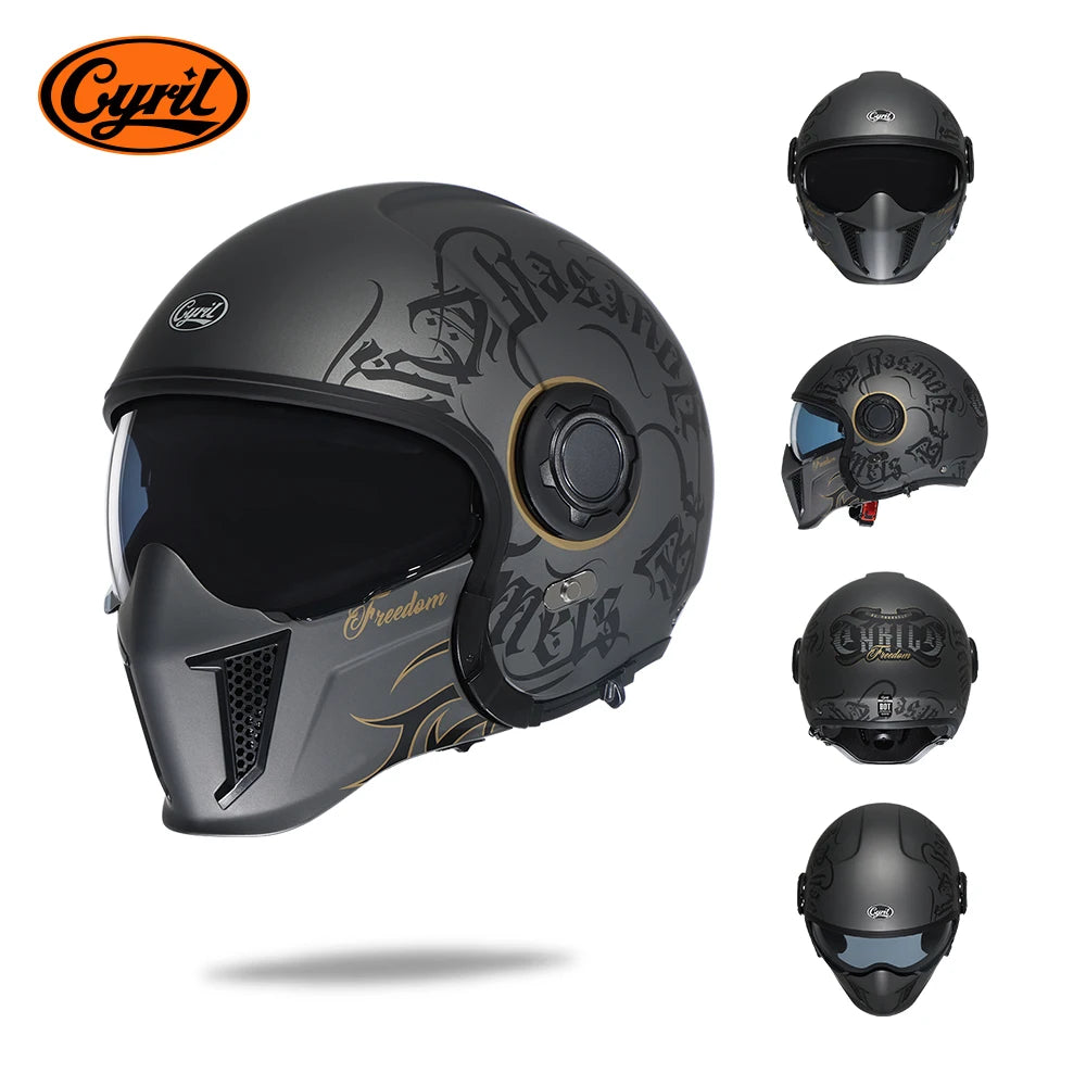 Casque Moto Modulable CYRIL OP12A – Homologué DOT/ECE Double Visière