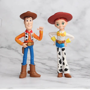 Disney 7PCS Toy Story 4 Action Figures Toys Woody Jessie Buzz Lightyear Forky Pig Bear Figura Model Doll Figurine Kids Boy Gifts - kadopascher