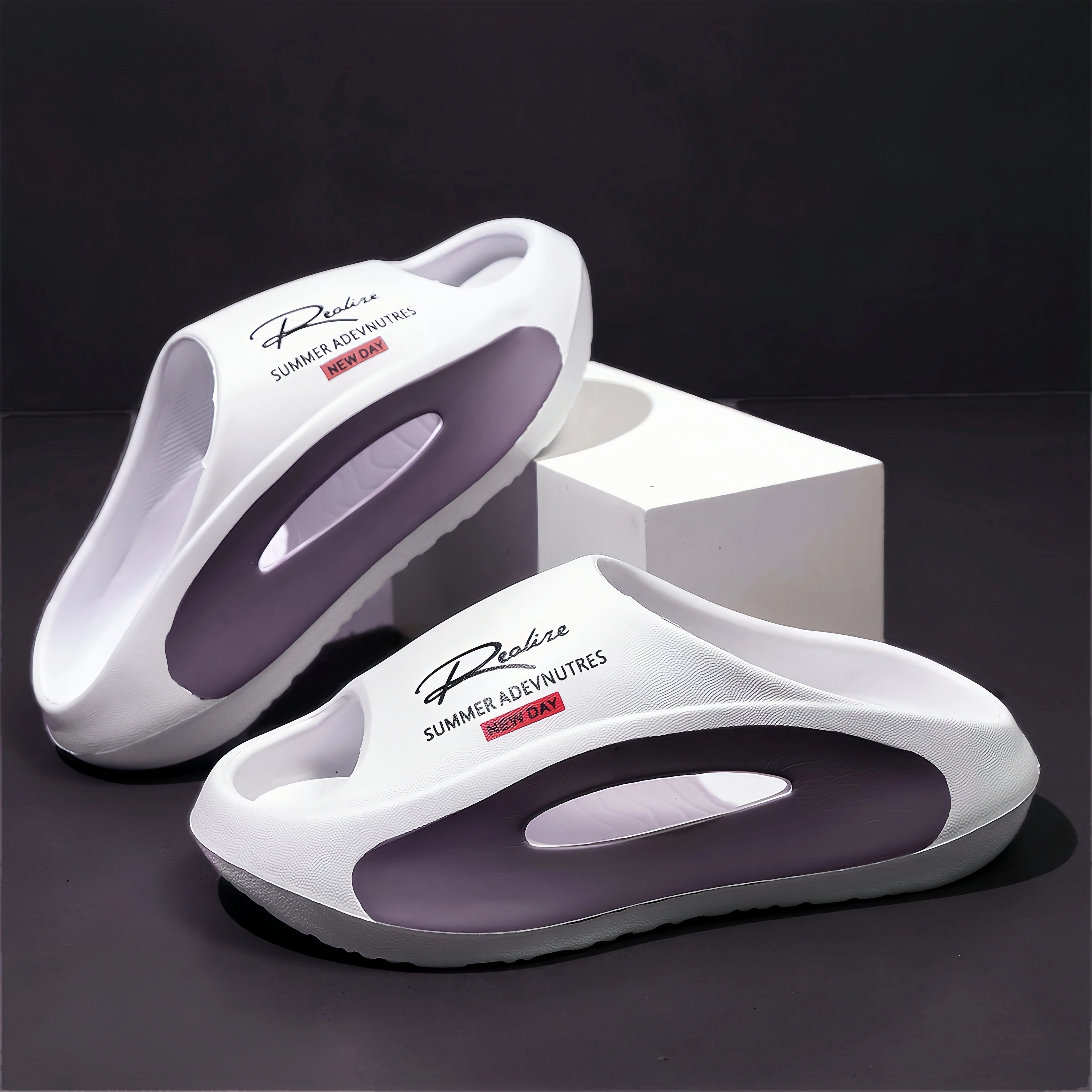 Sandales Homme EVA Légères - Claquettes Design Cartoon Intérieur/Extérieur