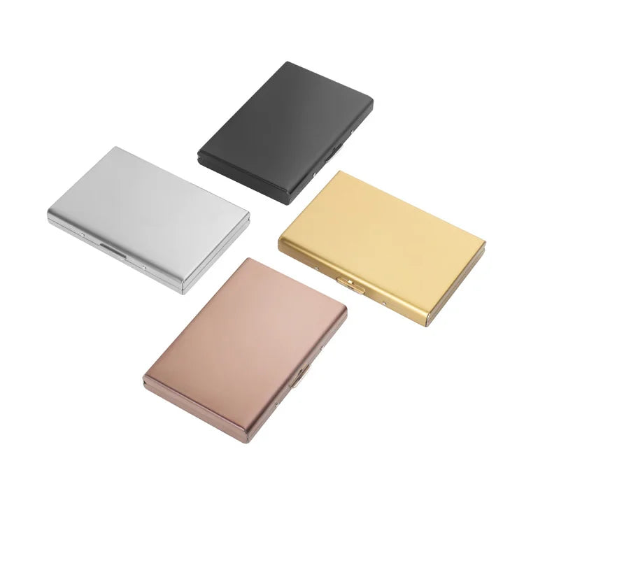 1pc Card Holder Men RFID Blocking Aluminum Metal Slim Wallet Money Bag Anti-scan Credit Card Holder Thin Case Small Male Wallet - kadopascher