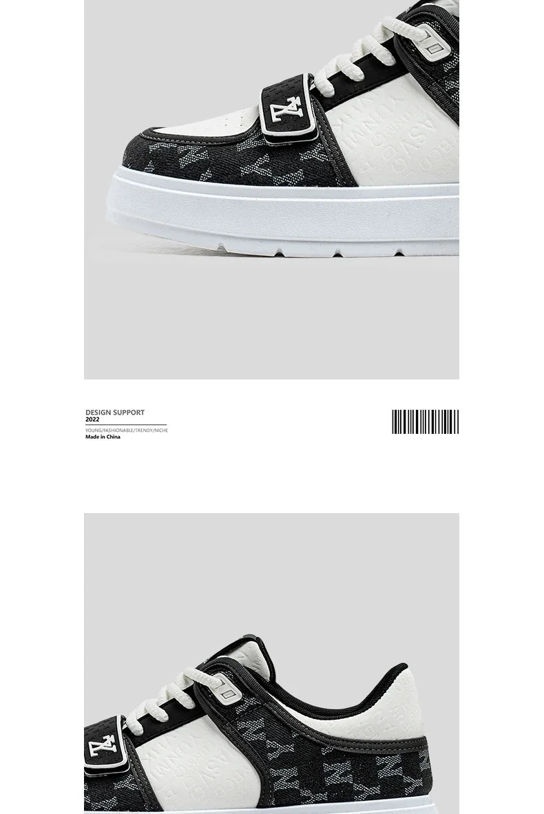 Sneakers Homme Bleu Streetwear 2025 - Chaussures Hip Hop Skate Hiver Designer