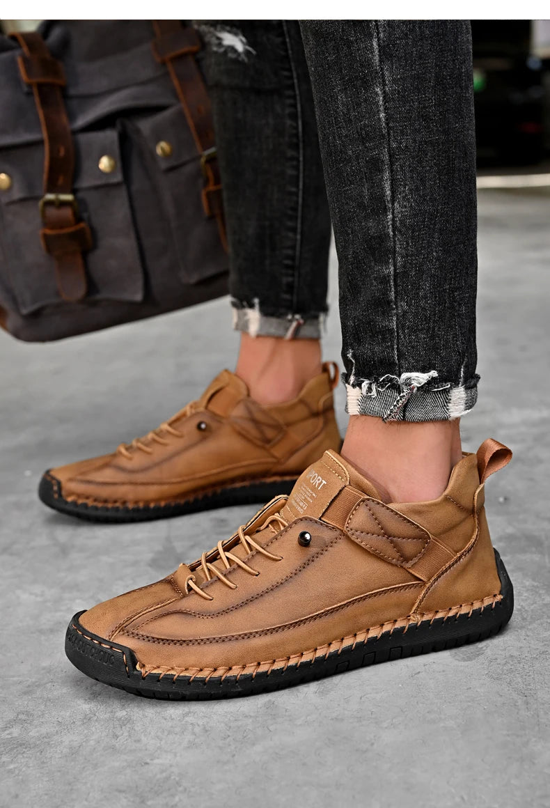 Chaussures cuir véritable entièrement faite a la main 
Handmade Leather Men Shoes - kadopascher