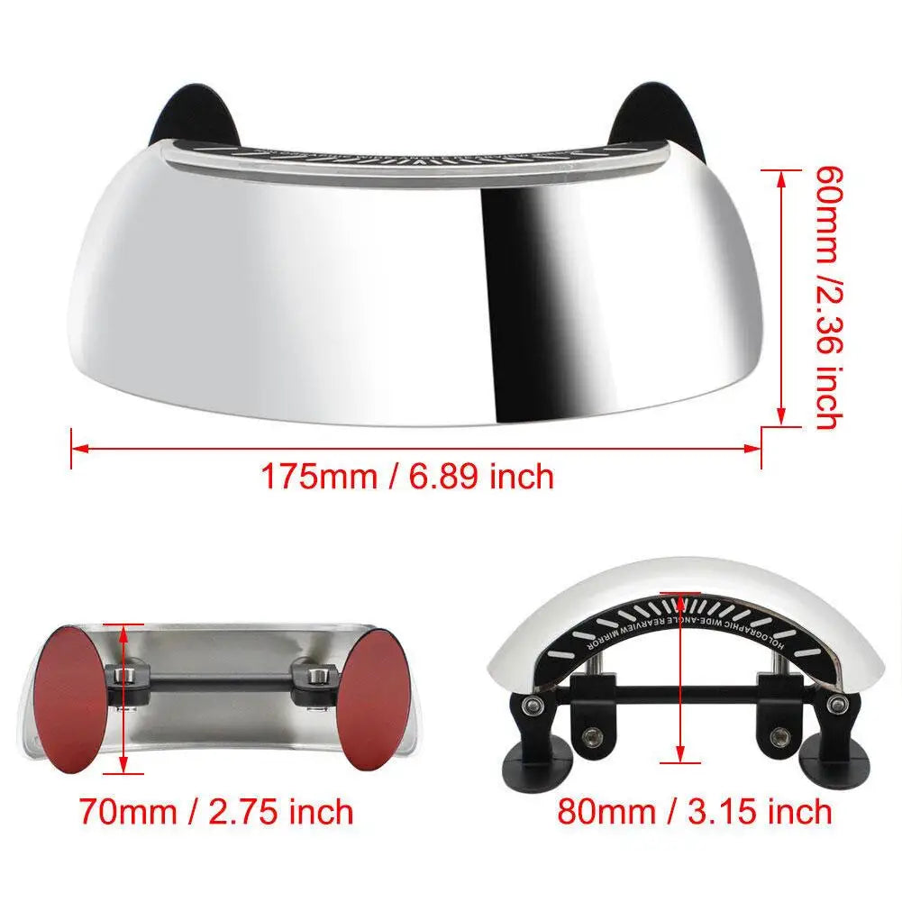 Rétroviseur Moto Angle Mort 180° – Miroir Convexe HD Universel Pare-brise