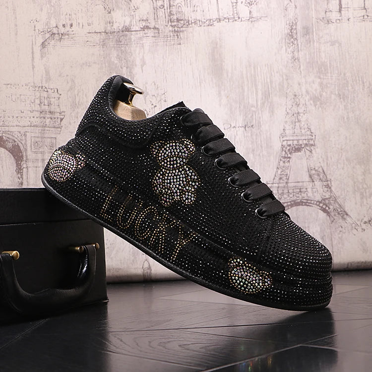 Mocassins Brodés Homme WVHK – Loafers Luxe Imperméables | Semelle Plateforme Printemps Automne - kadopascher