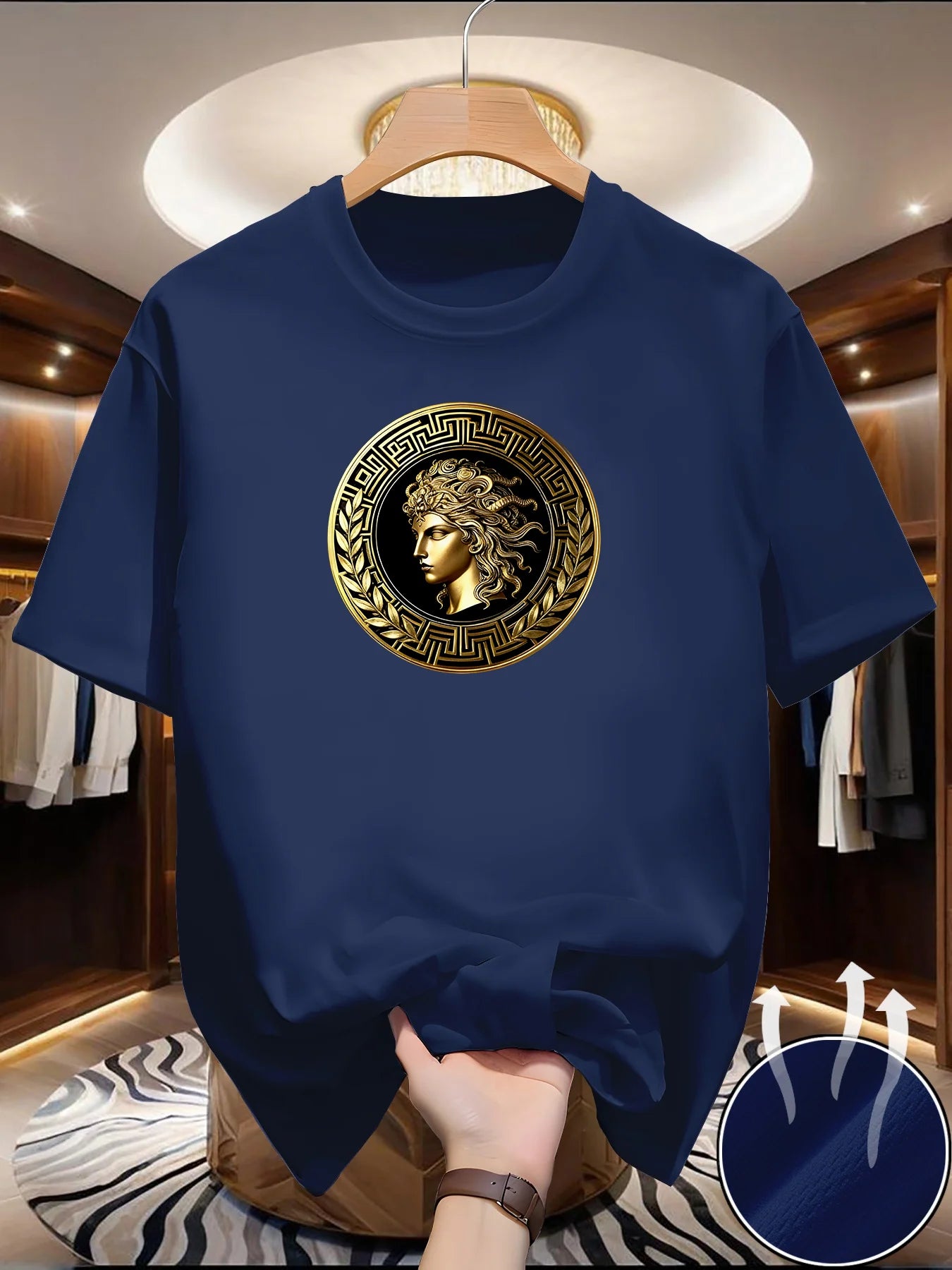T-shirt Imprimé Visage Homme – Séchage Rapide Polyester | Style Urbain Streetwear - kadopascher