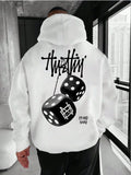 Men's Geometric Pattern Hooded Sweatshirt - Street Fashion Casual Winter Autumn