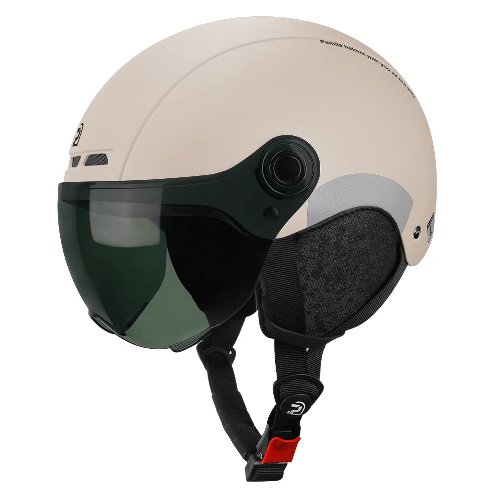 Casque Vélo PEMILA V-08T avec Lunettes HD Intégrées – Protection 4 Saisons | MTB Route E-Bike - kadopascher