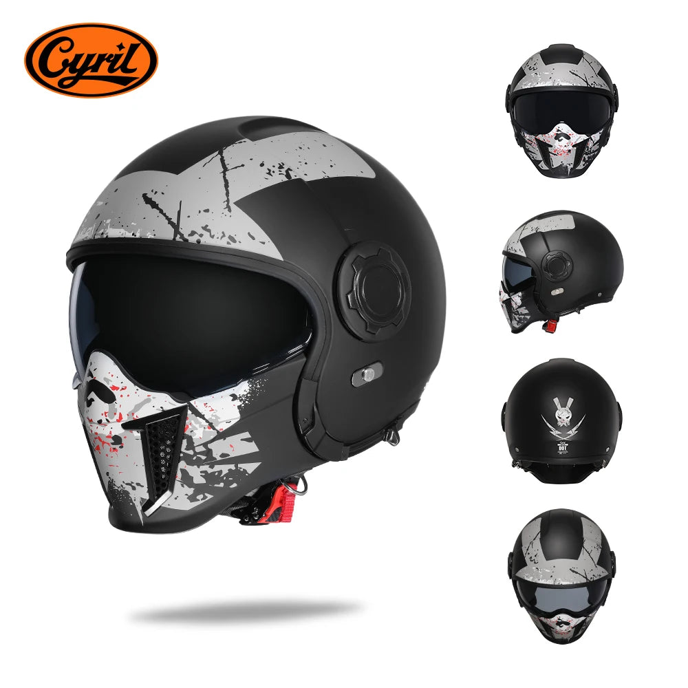 Casque Moto Modulable CYRIL OP12A – Homologué DOT/ECE Double Visière