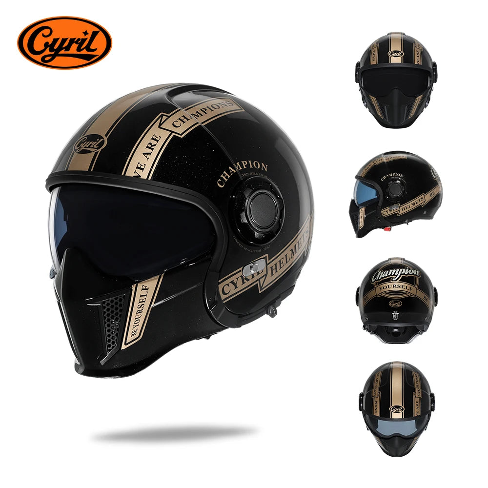 Casque Moto Modulable CYRIL OP12A – Homologué DOT/ECE Double Visière