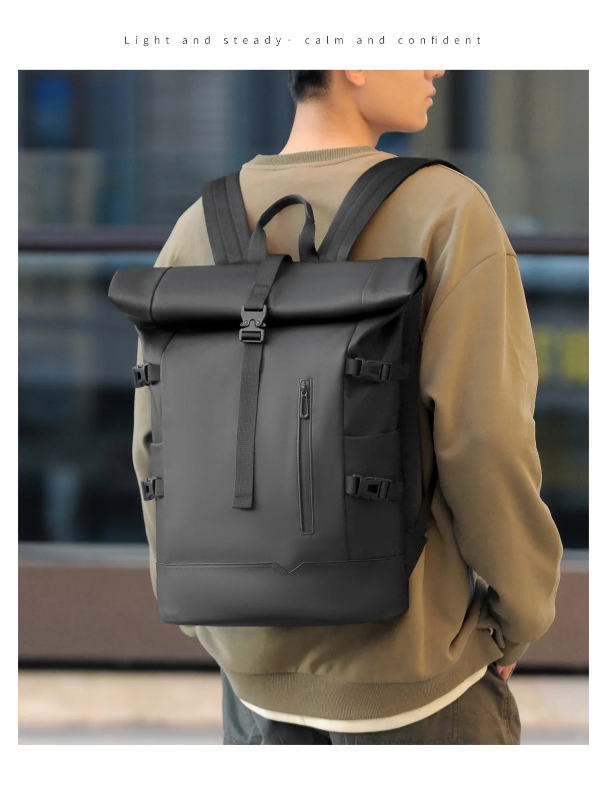 Sac à Dos Tendance Unisexe – Compartiment Laptop, Grande Capacité, Style Casual Premium - kadopascher