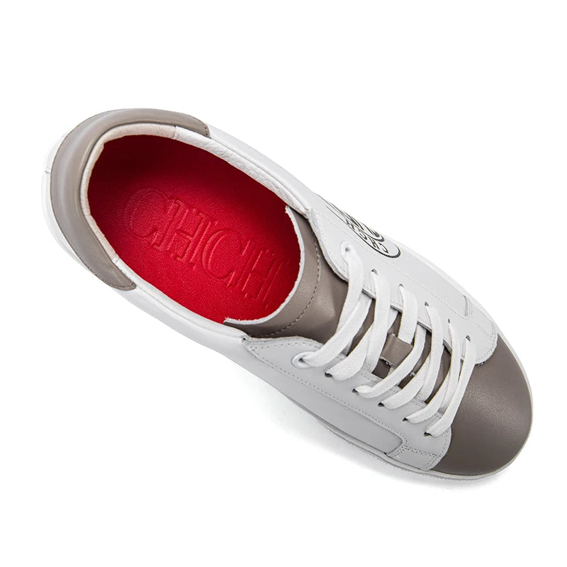 Chaussures Casual Femme – Marche Confortable Semelle Plate Cuir Synthétique
