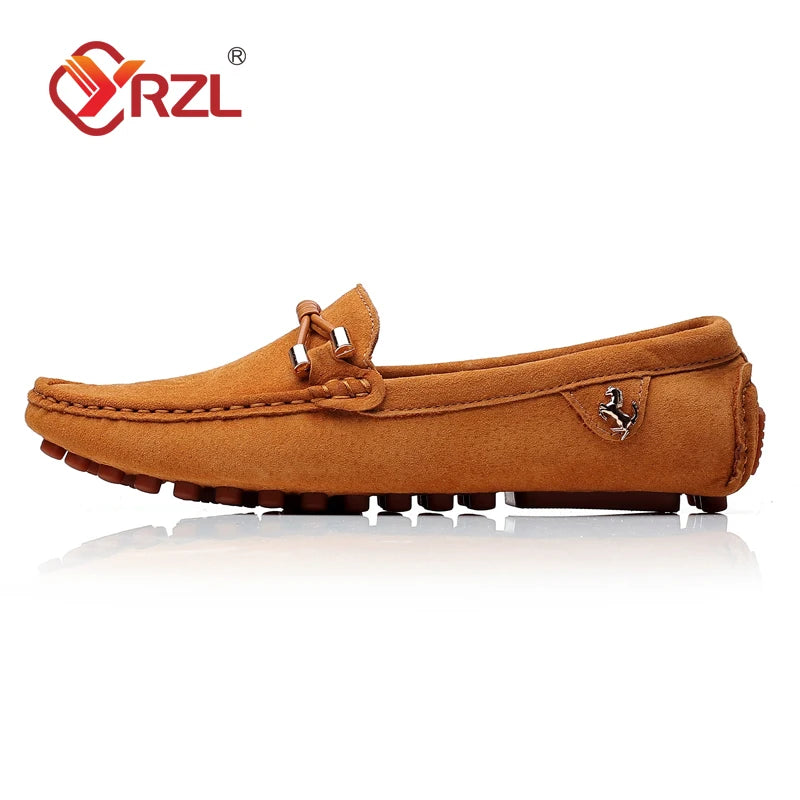 Chaussures mocassins luxe FERRARI / YRZL Loafers Men Big Size 48 Soft Driving Moccasins High Quality Flats Genuine Leather FERRARI - kadopascher