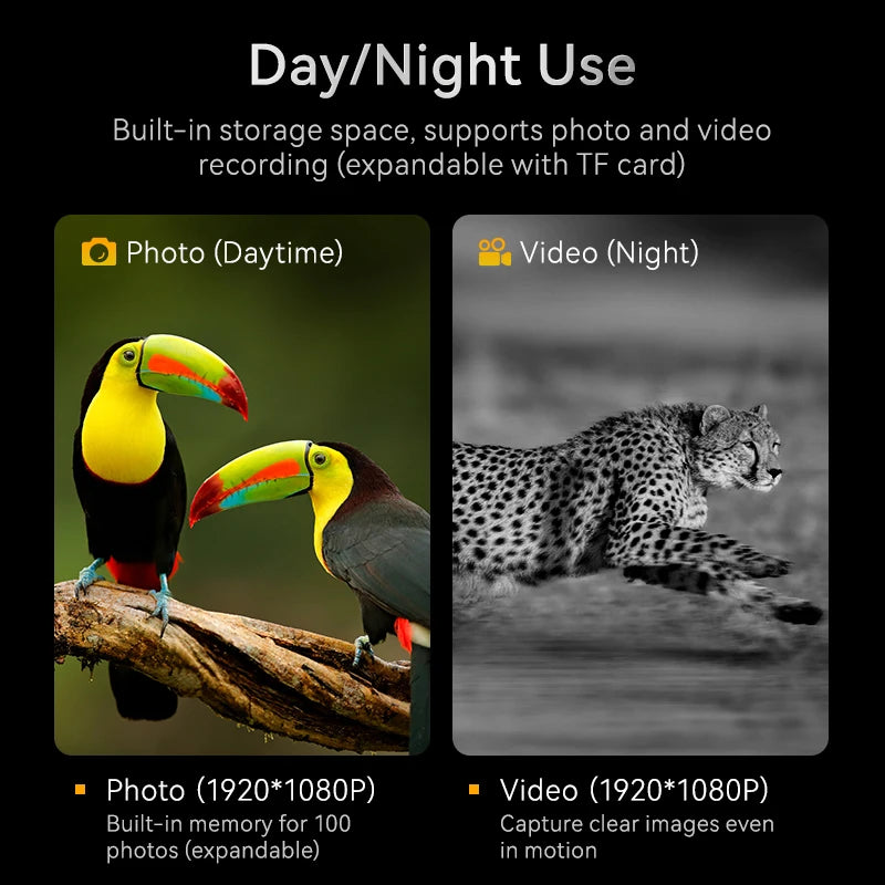 Jumelles Vision Nocturne 1080P Écran 2.8" - Zoom 10x Portée 800m Camping - kadopascher