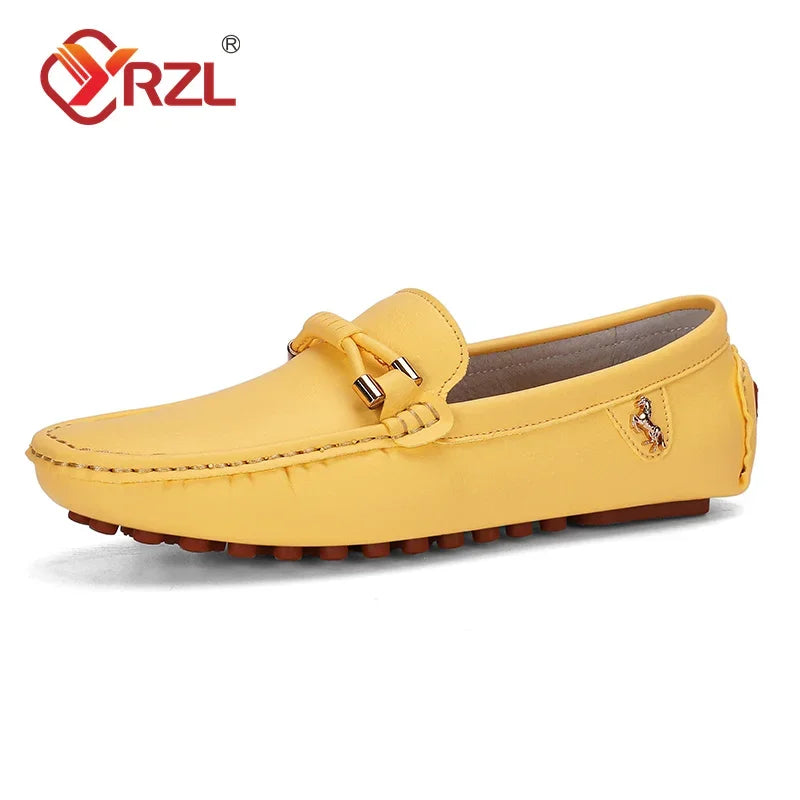 Mocassins Homme Cuir PU Artisanaux - Chaussures Confort Slip-On Premium