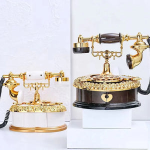 Ancien téléphone collection / Light Luxury Classic Style Dial Old-fashioned Telephone Music Box Home Desk