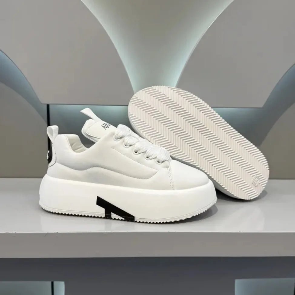 Chaussures Blanches Homme Semelle Épaisse – Sneakers Casual Antidérapantes