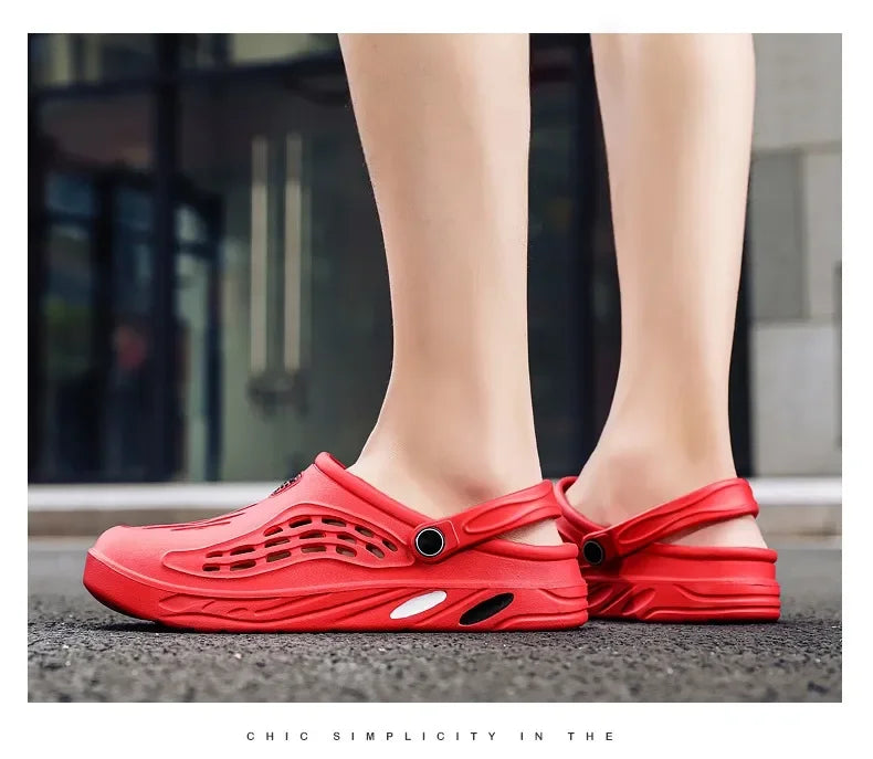 Sandales de plage été 2024 / Summer Quick Dry Flat Classical Men Women Clogs Plus Size 36-49 - kadopascher