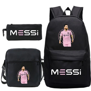 Ensemble scolaire sac trousse sacoche RONALDO / New 3pcs CR7 Backpacks Women Men Travel Ourdoor Casual Capacity Mochilas Teens Printe Laptop School Bags With Shoulder Bags