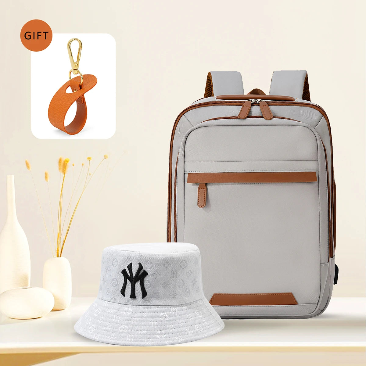 Sac à Dos USB Rechargeable Waterproof – Nylon Premium, Grande Capacité, Unisexe - kadopascher