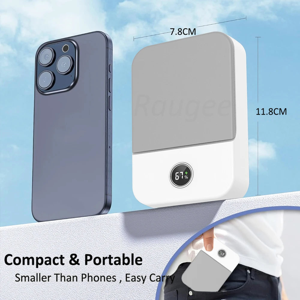 Ventilateur Portable Ceinture & Tour de Cou – 3 Vitesses, Batterie 2000mAh, USB-C - kadopascher