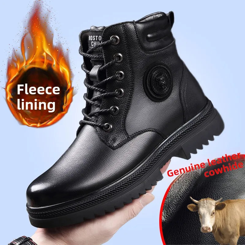 Chaussures Montantes Hiver Homme - Boots Fourrées Chaudes Casual