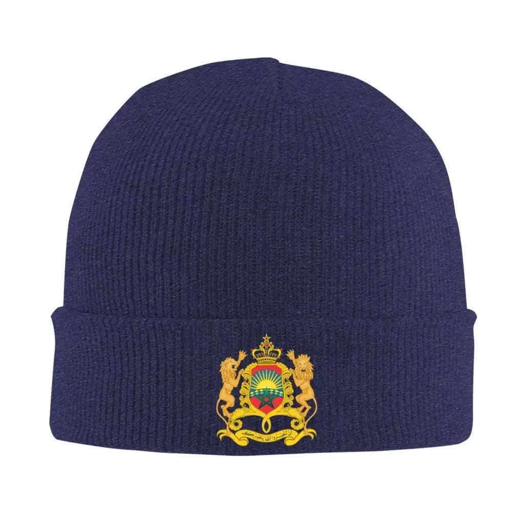 Morocco Of Arms Winter Beanie - Warm Unisex Patriot Beanie