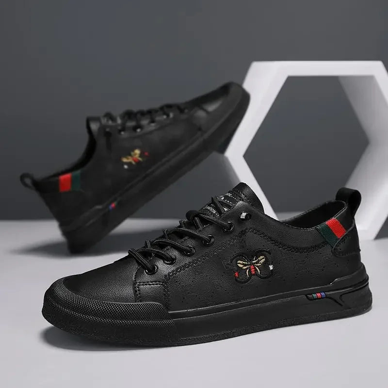 Men's Luxury White Breathable Sneakers - Trendy Casual Sport Shoes 2026