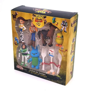Disney 7PCS Toy Story 4 Action Figures Toys Woody Jessie Buzz Lightyear Forky Pig Bear Figura Model Doll Figurine Kids Boy Gifts - kadopascher