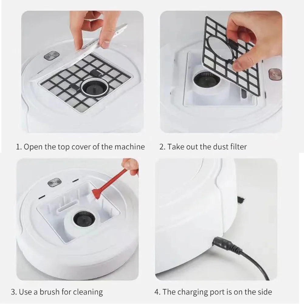 Robot aspirateur usb rechargeable / 3-in-1 Robot Vacuum Cleaner usb rechargeable - kadopascher