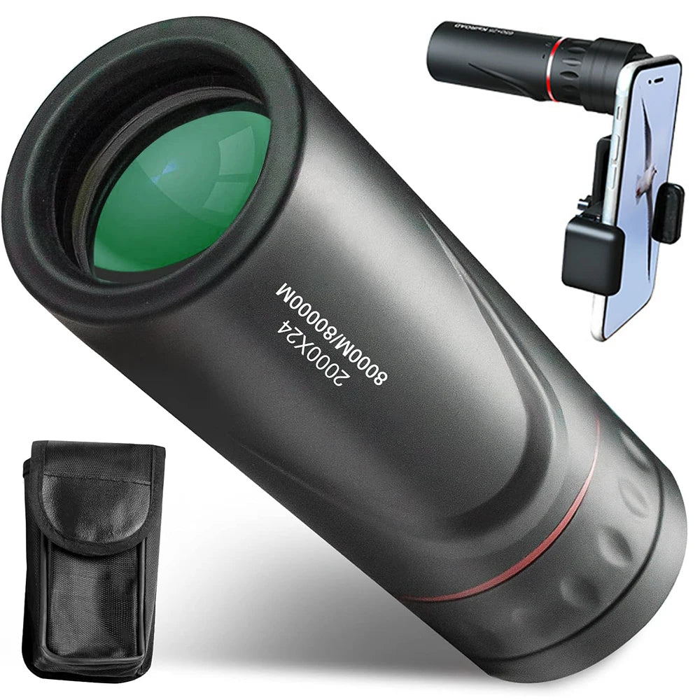 Télescope Monoculaire HD 2000X24 avec Adaptateur Smartphone - Observation Astronomique - kadopascher