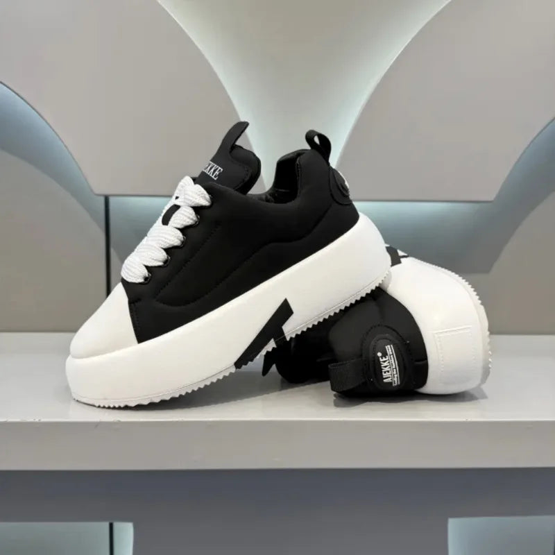 Chaussures Blanches Homme Semelle Épaisse – Sneakers Casual Antidérapantes
