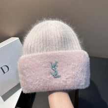 Bonnet femme luxe YSL / Extra Large Thick Warm Ear Protection Mink Wool Knit Hat Winter Fashion Luxury Versatile Yarn Beanie for Cold Weather