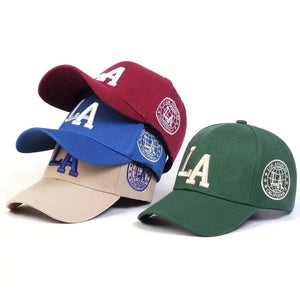 Casquette LA 2025 / Unisex LA Letter Embroidery Snapback Baseball Caps Spring and Autumn Outdoor Adjustable Casual Hats Sunscreen Hat