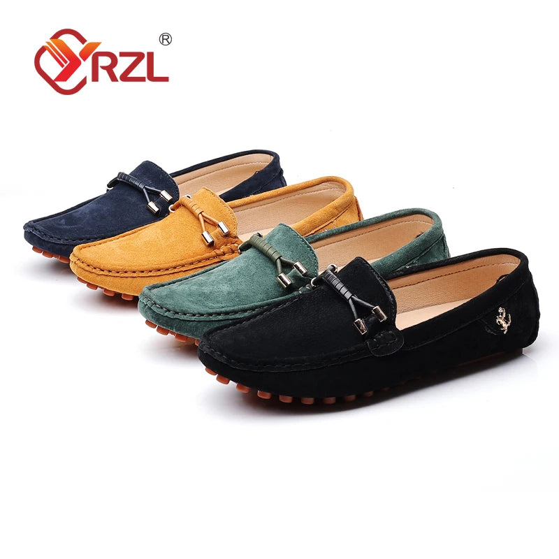 Chaussures mocassins luxe FERRARI / YRZL Loafers Men Big Size 48 Soft Driving Moccasins High Quality Flats Genuine Leather FERRARI - kadopascher
