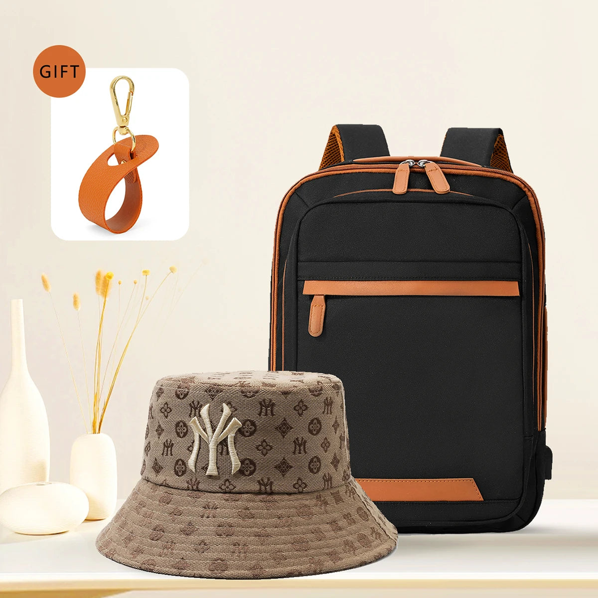 Sac à Dos USB Rechargeable Waterproof – Nylon Premium, Grande Capacité, Unisexe - kadopascher