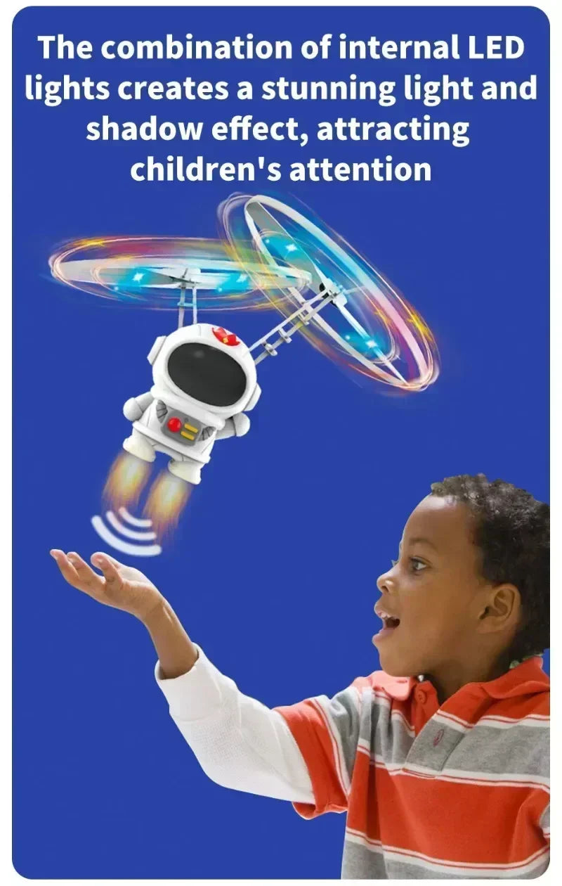 Robot Astronaute Volant Lumineux Lévitation UFO - Jouet Interactif LED - kadopascher