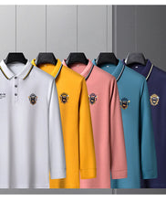 Polo manche longue haute couture été 2024 / 2024 New Autumn Embroidered Polo Shirt Men's Luxury Top Lapel Long Sleeve T-shirt Fashion Anti-wrinkle Men Spring Streetwear - kadopascher