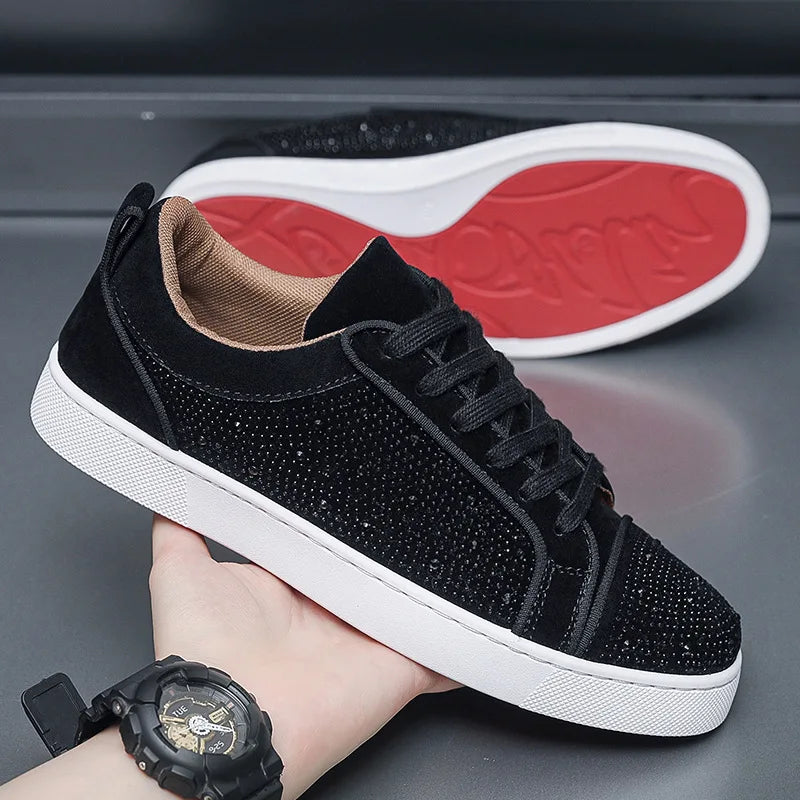 Men's Fashion Rivet Design Sneakers - Trendy Casual Streetwear Shoes