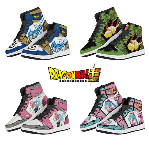 Baskets Dragon Ball Z / Anime Shoes Men Goku Cartoon Cosplay Sneakers Super Saiyan Man High Top Vulcanized Running Shoes Gift