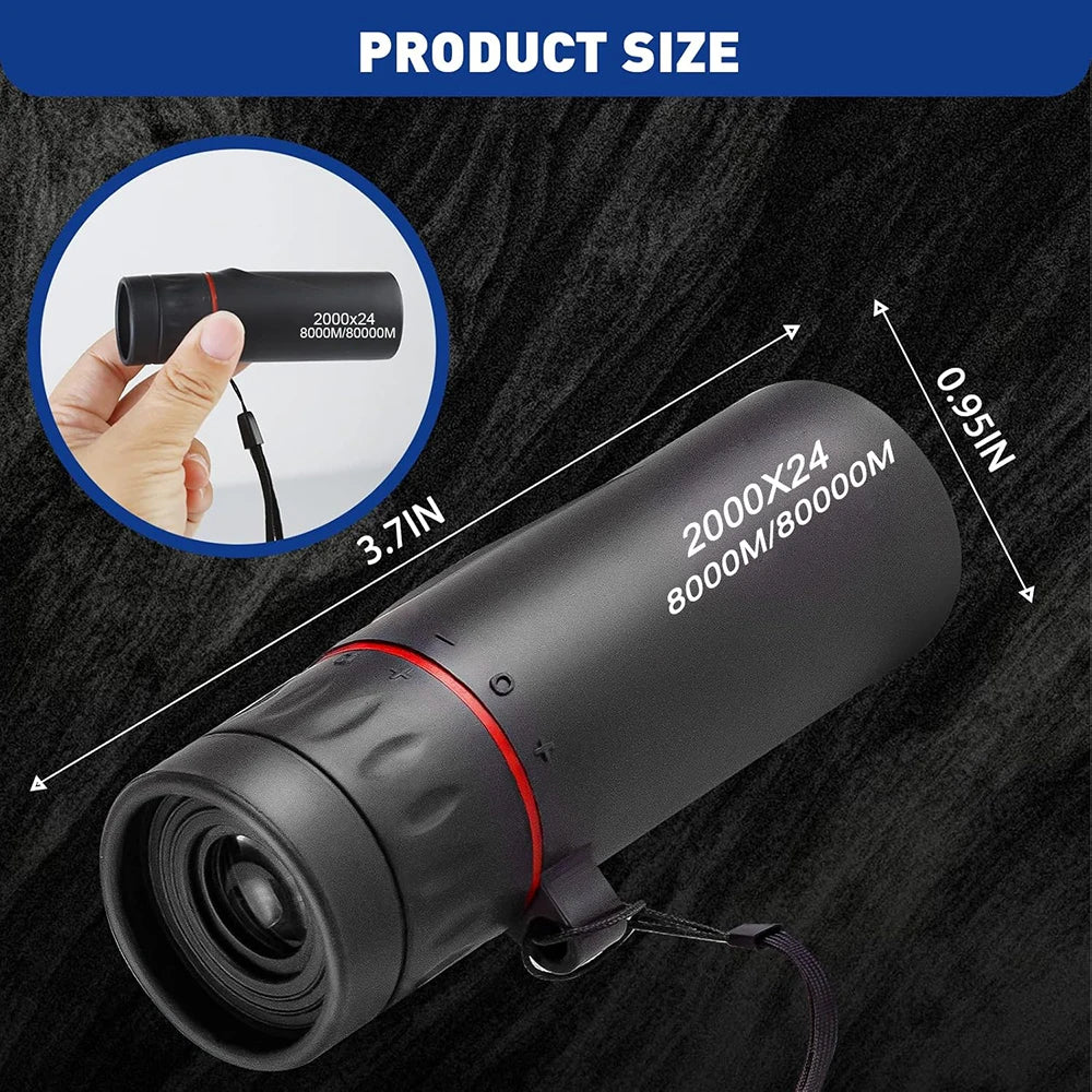 Télescope Monoculaire HD 2000X24 avec Adaptateur Smartphone - Observation Astronomique - kadopascher