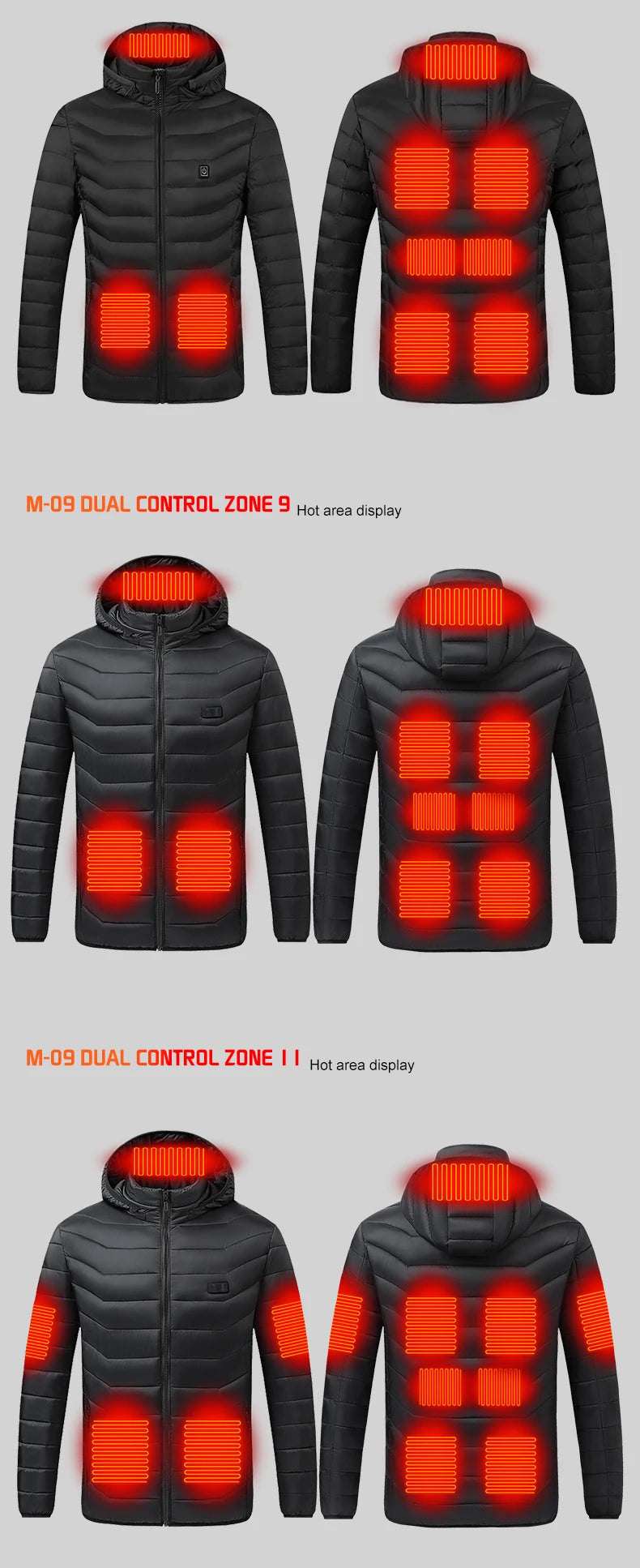 Chaqueta térmica de invierno TODWARM 21 Zone USB para hombre y mujer
