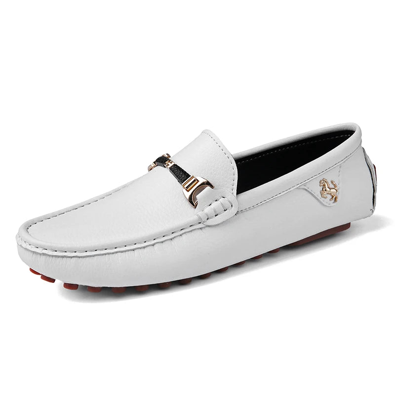 Mocassins Homme Sans Lacets – Chaussures Plates Respirantes & Confortables | Tailles 37-48 | Blanc, Noir, Bleu, Marron - kadopascher