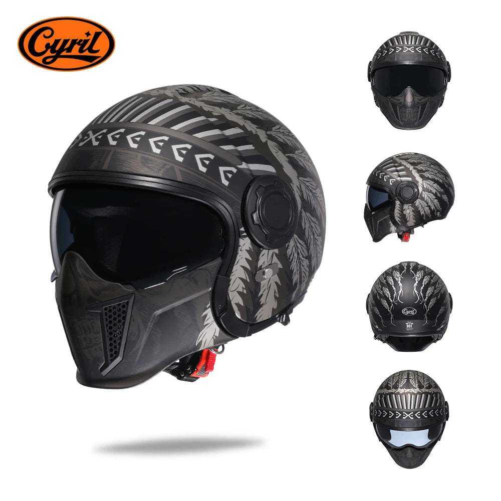 Casque Moto Modulable CYRIL OP12A – Homologué DOT/ECE Double Visière