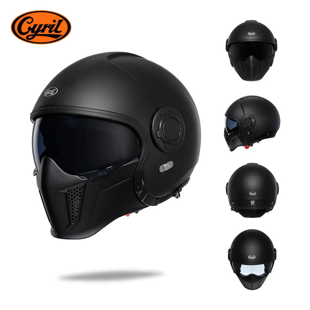 Casque Moto Modulable CYRIL OP12A – Homologué DOT/ECE Double Visière