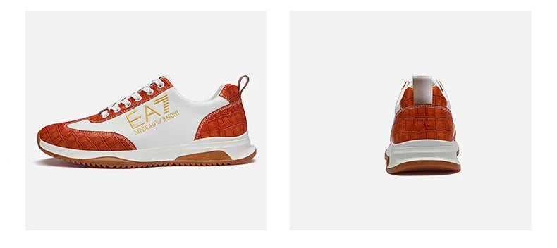 Sneakers Homme Luxe  - Cuir Véritable Design Italien Business Sport