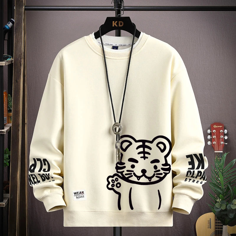 Sudadera Harajuku con tigre japonés para hombre