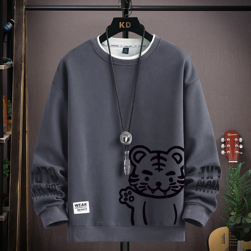Sudadera Harajuku con tigre japonés para hombre